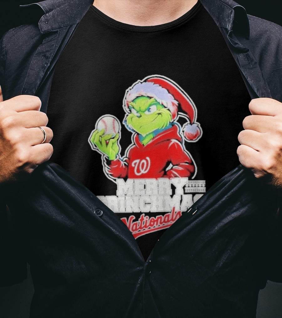 Grinch Merry Grinchmas Washington Nationals Baseball Christmas 2026 T-Shirt