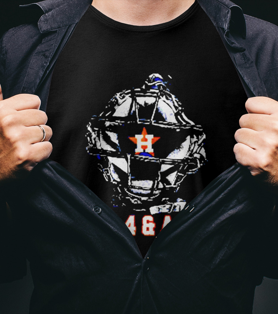 Houston H Baseball Catcher 1 For 4 And A Win T-Shirt