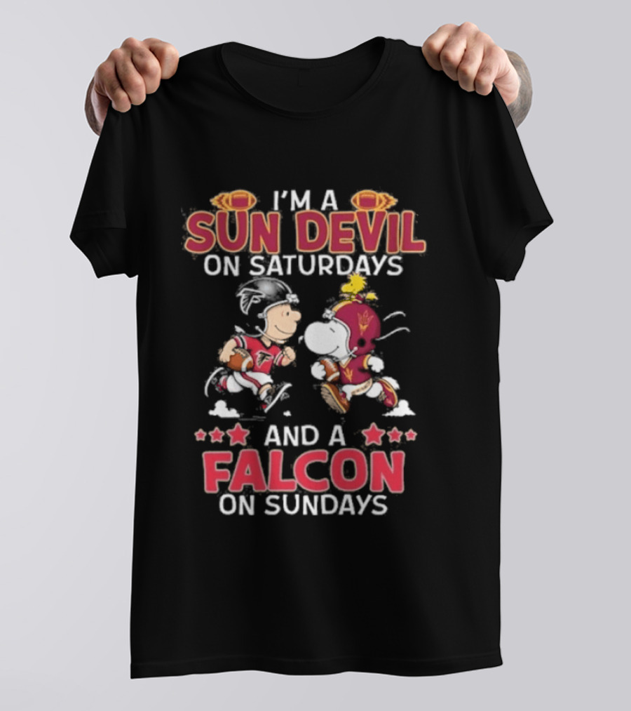 I'm A Sun Devil On Saturdays And A Falcon On Sundays Football Fans T-Shirt