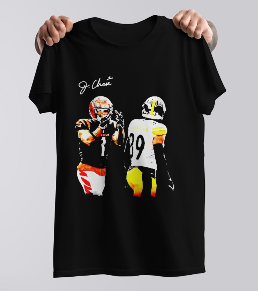JaMarr Chase Vs Minkah Fitzpatrick Cincinnati Bengals Pittsburgh Steelers Football T-Shirt