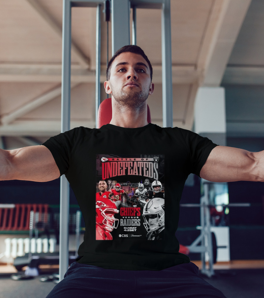 Kansas City Chiefs Vs Las Vegas Raiders Battle Of Undefeated 2026 NFL Showdown CBS Sunday 4:25ET T-Shirt
