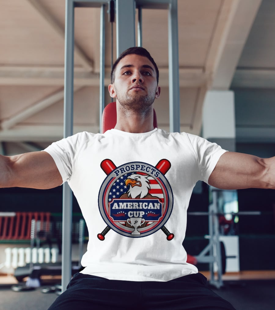 Prospects American Cup Eagle Emblem With USA Flag And Trophy T-Shirt