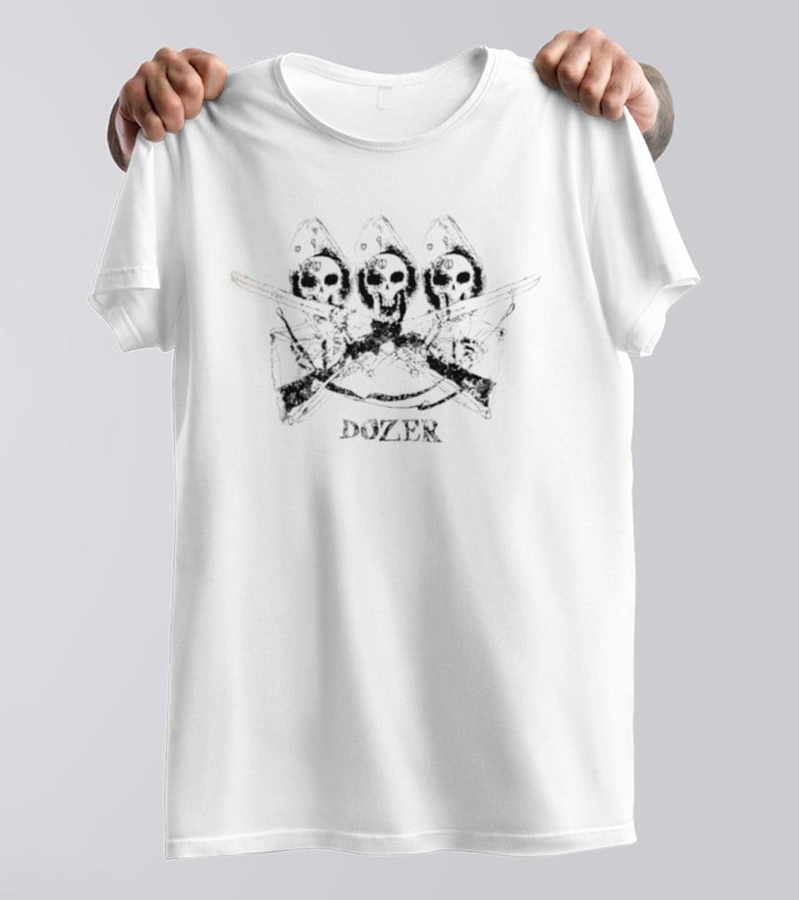 Dozer Three Skulls With Rifles Stoner Rock T-Shirt
