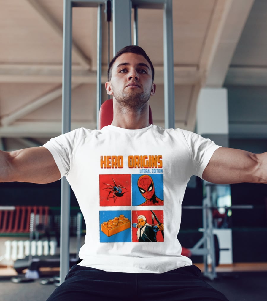 Hero Origins Spider Man Literal Edition Block Archer Spider T-Shirt
