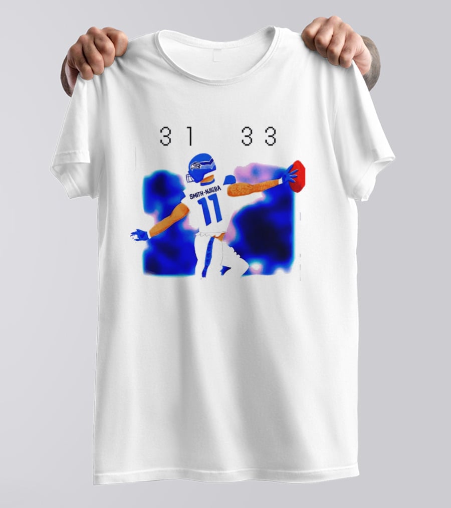 Jaxon Smith Njigba Seattle Seahawks 11 Football Catch 31 33 T-Shirt