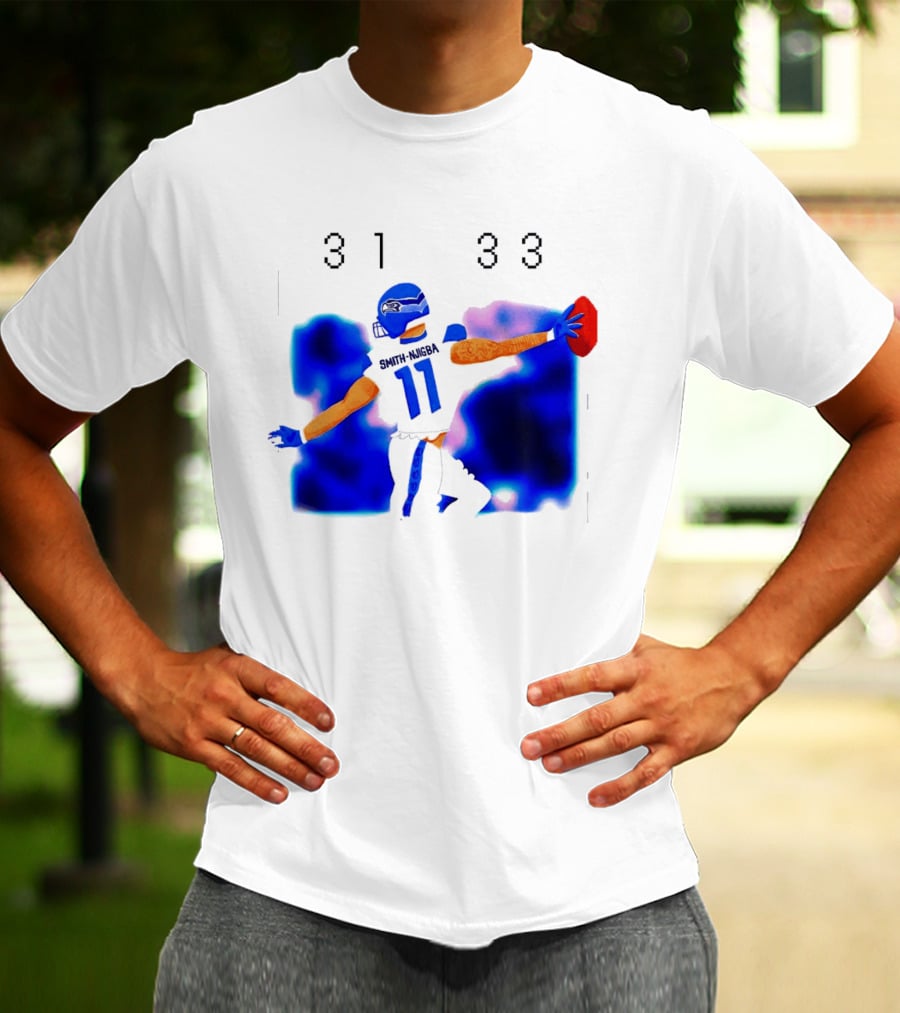 Jaxon Smith Njigba Seattle Seahawks 11 Football Catch 31 33 T-Shirt