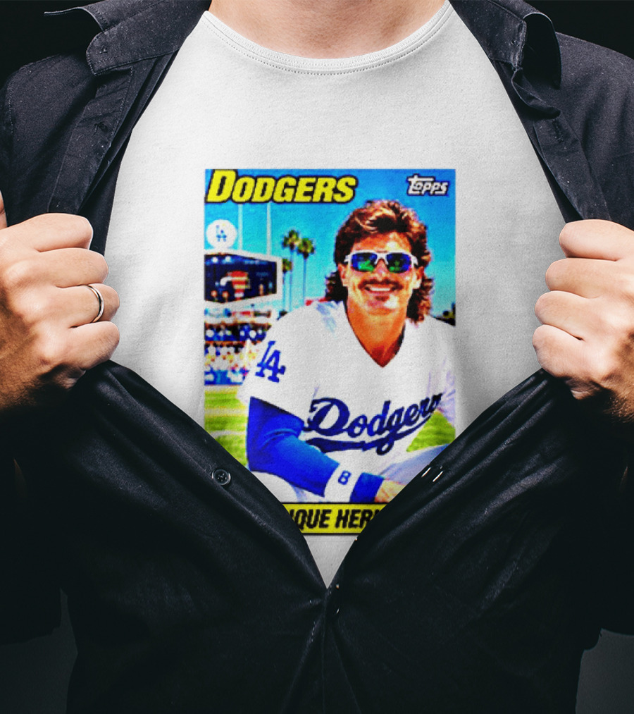 Dodgers Enrique Hernandez Topps Trading Card T-Shirt