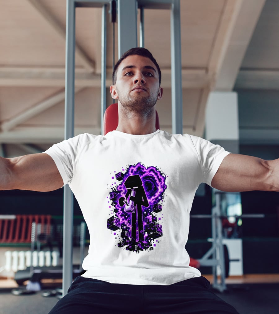 Enderman Purple Vortex Bong Villain Gaming T-Shirt