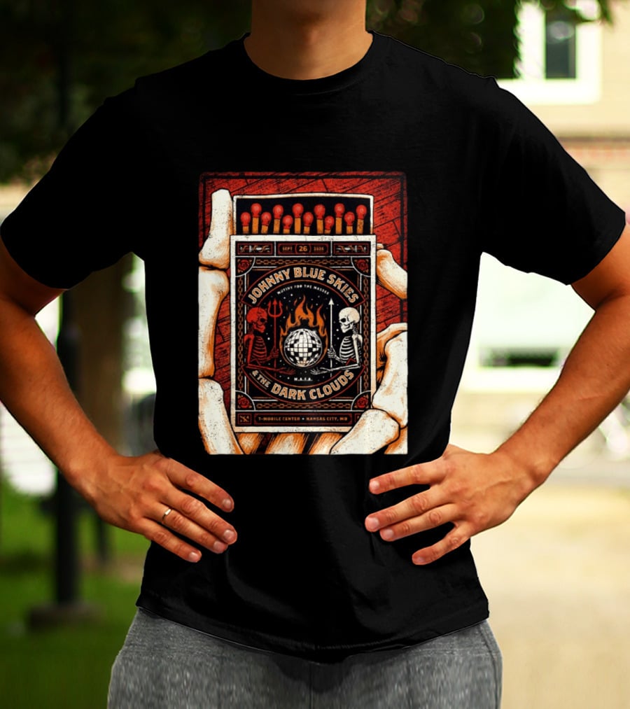 Johnny Blue Skies And The Dark Clouds Matchbox Mobile Center Kansas City MO September 26 2026 T-Shirt