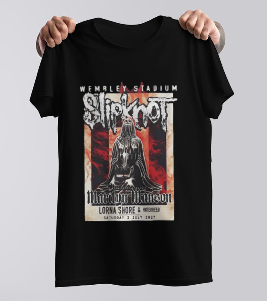 Wembley Stadium Slipknot Marilyn Manson Lorna Shore Hatebreed July 3 2027 T-Shirt
