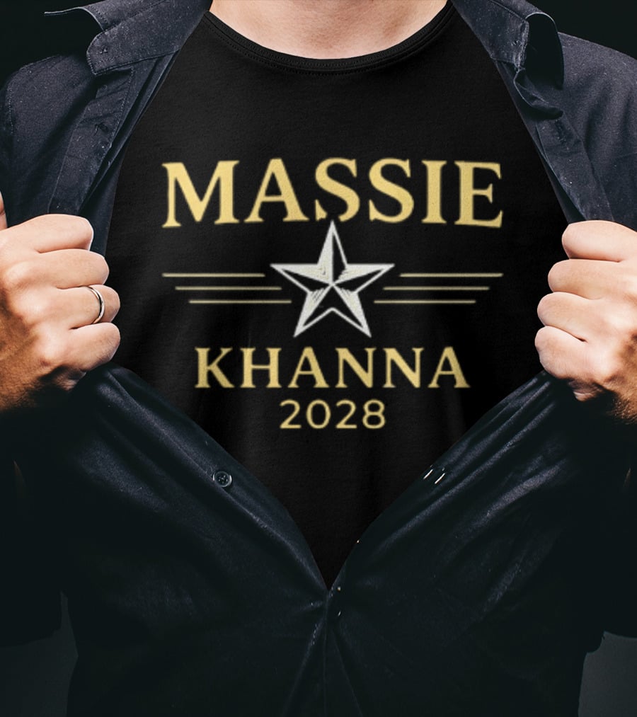 Massie Khanna 2028 Star Political Campaign Election Year T-Shirt