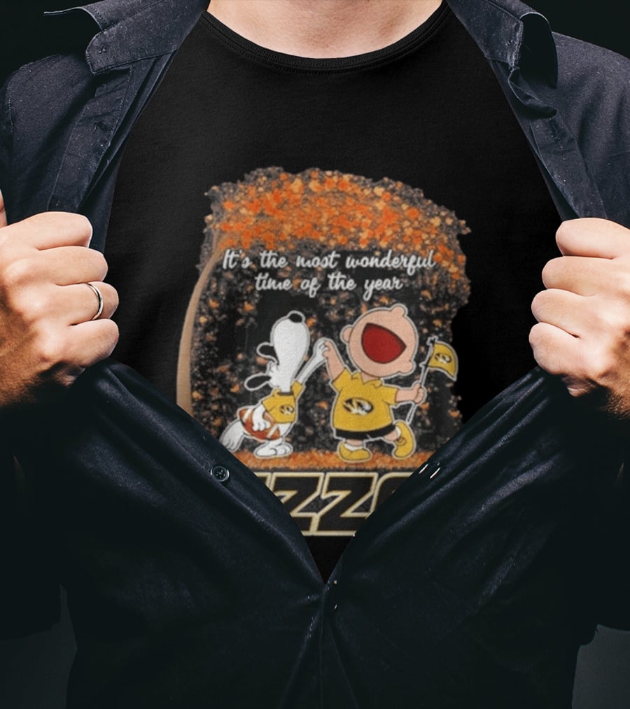 Mizzou Snoopy Charlie Brown It's The Most Wonderful Time Of The Year 2026 T-Shirt