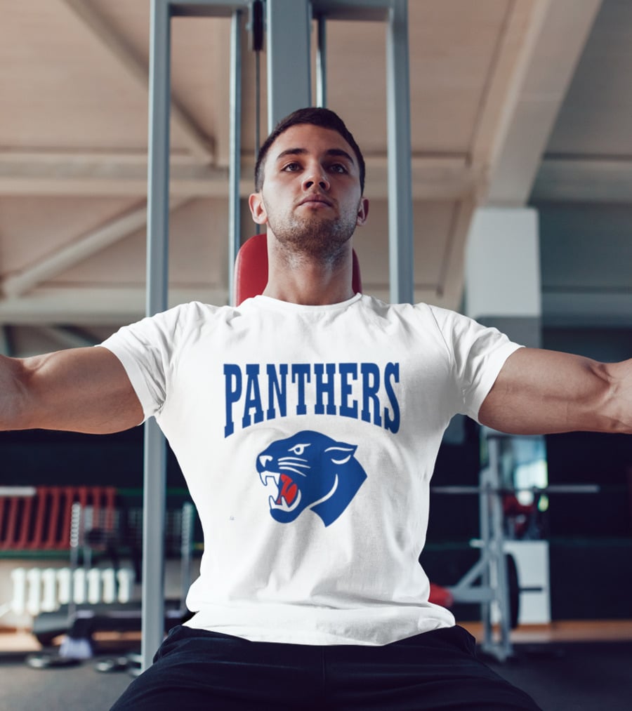 PANTHERS Carolina Football Iconic Blue Roaring T-Shirt