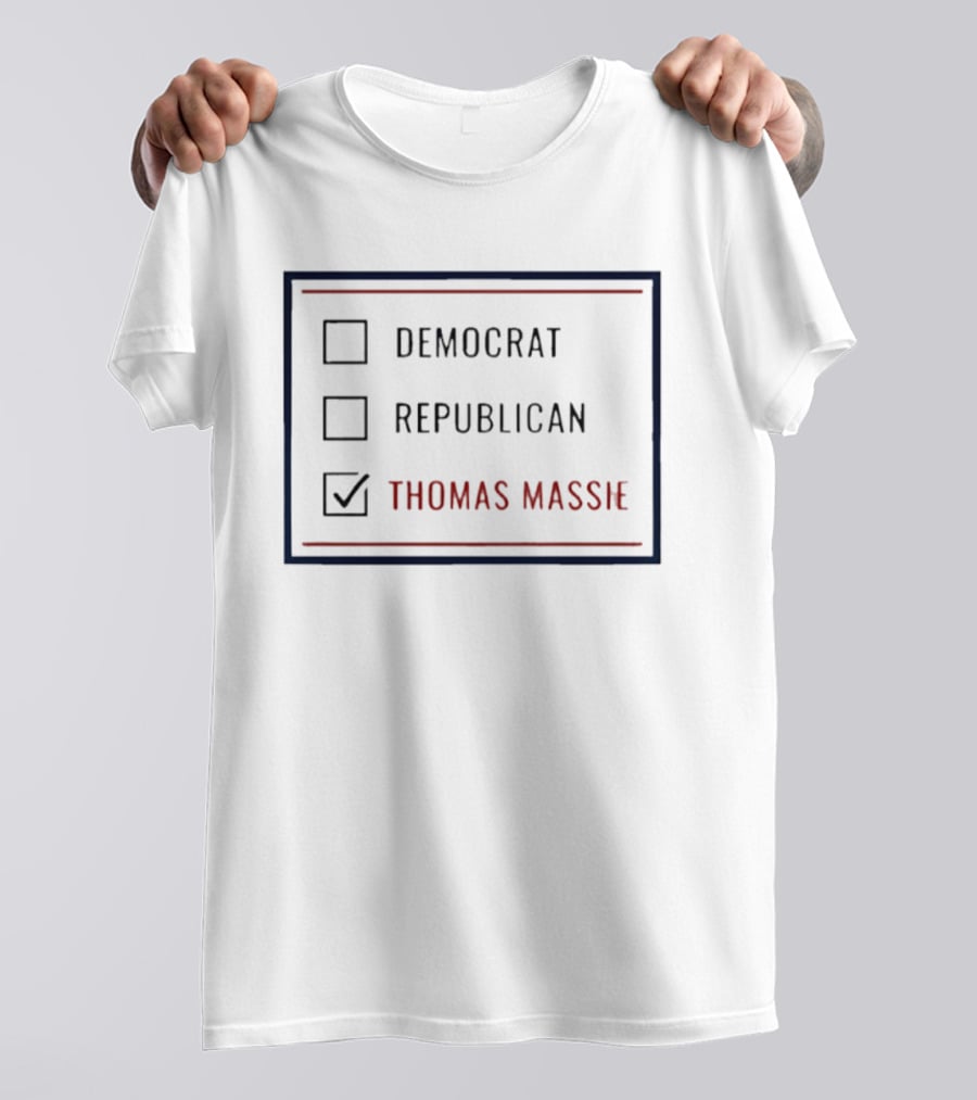 Democrat Republican Thomas Massie Checklist Political T-Shirt