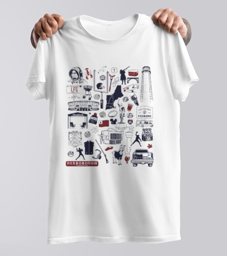 Foxboro Football Tourist Stadium Landmarks And Activities T-Shirt