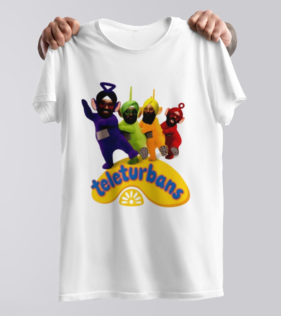 Teleturbans Teletubbies Sikh Turban Characters T-Shirt