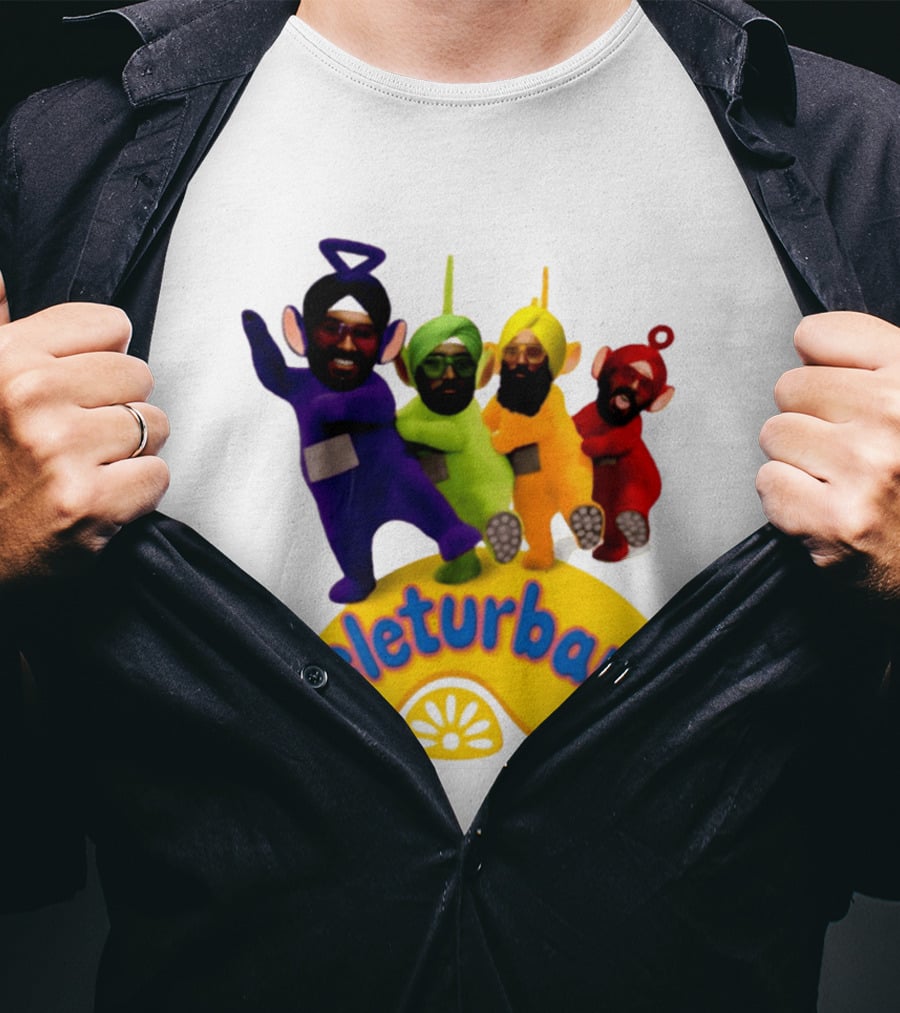 Teleturbans Teletubbies Sikh Turban Characters T-Shirt