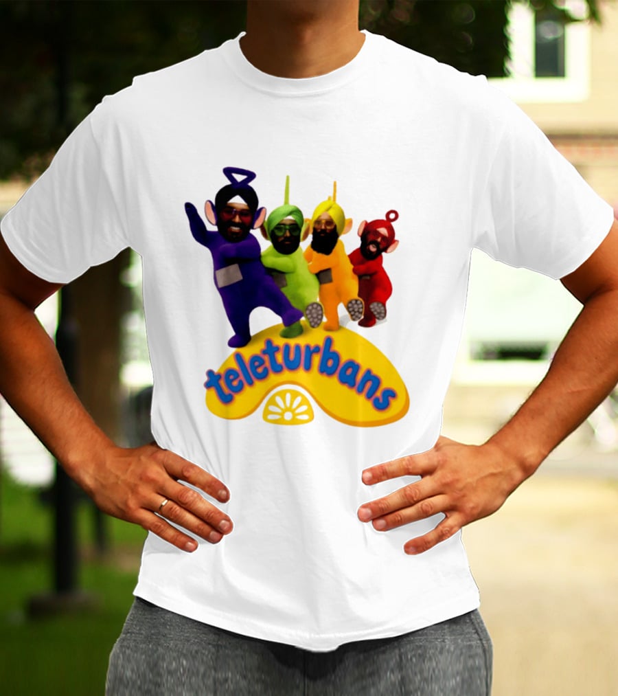 Teleturbans Teletubbies Sikh Turban Characters T-Shirt