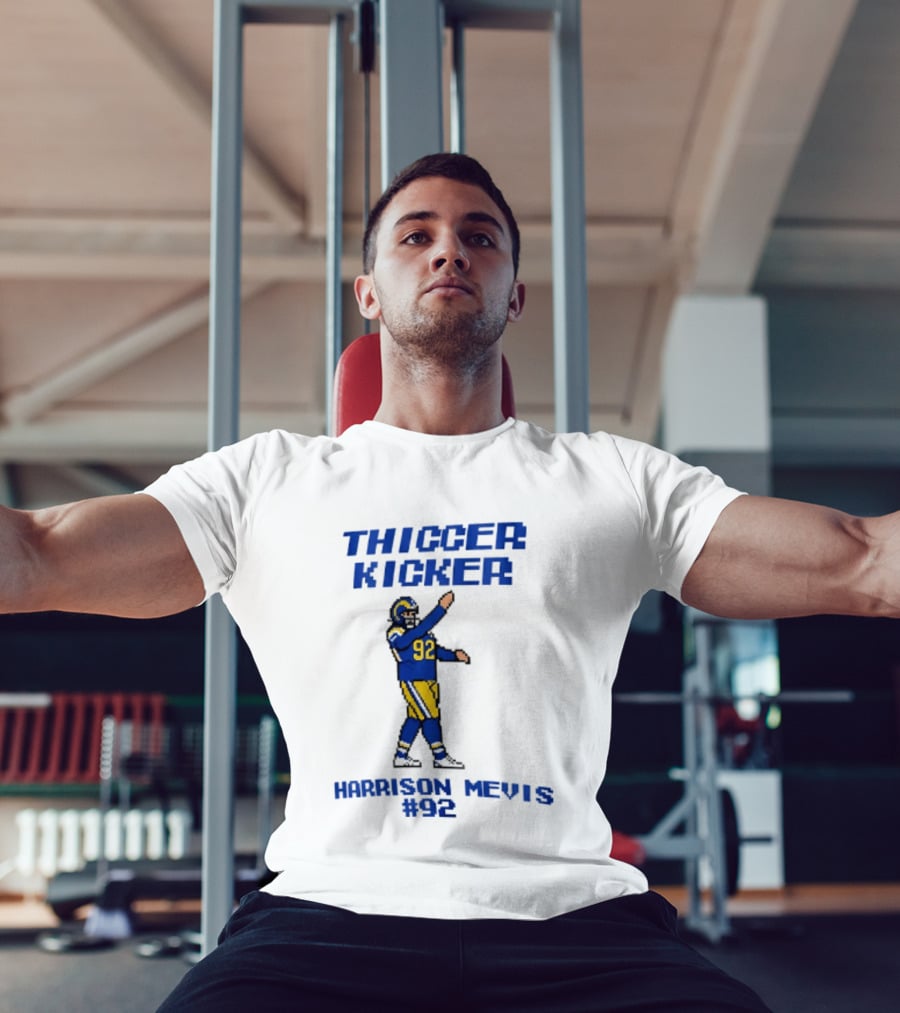 Thiccer Kicker Harrison Mevis 92 Los Angeles Rams T-Shirt