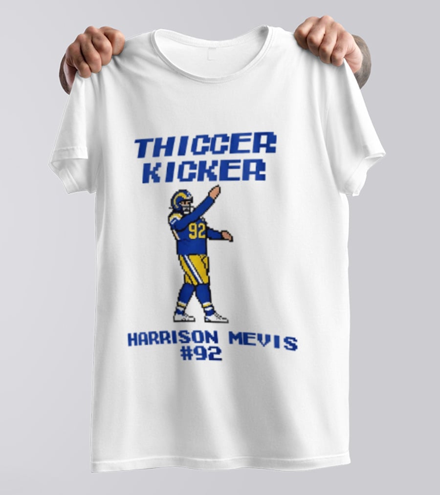 Thiccer Kicker Harrison Mevis 92 Los Angeles Rams T-Shirt