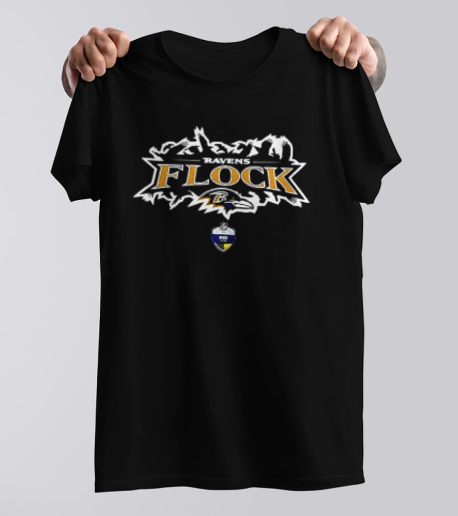 Baltimore Ravens 2026 Flock Rio De Janeiro Game Football Two Sided T-Shirt