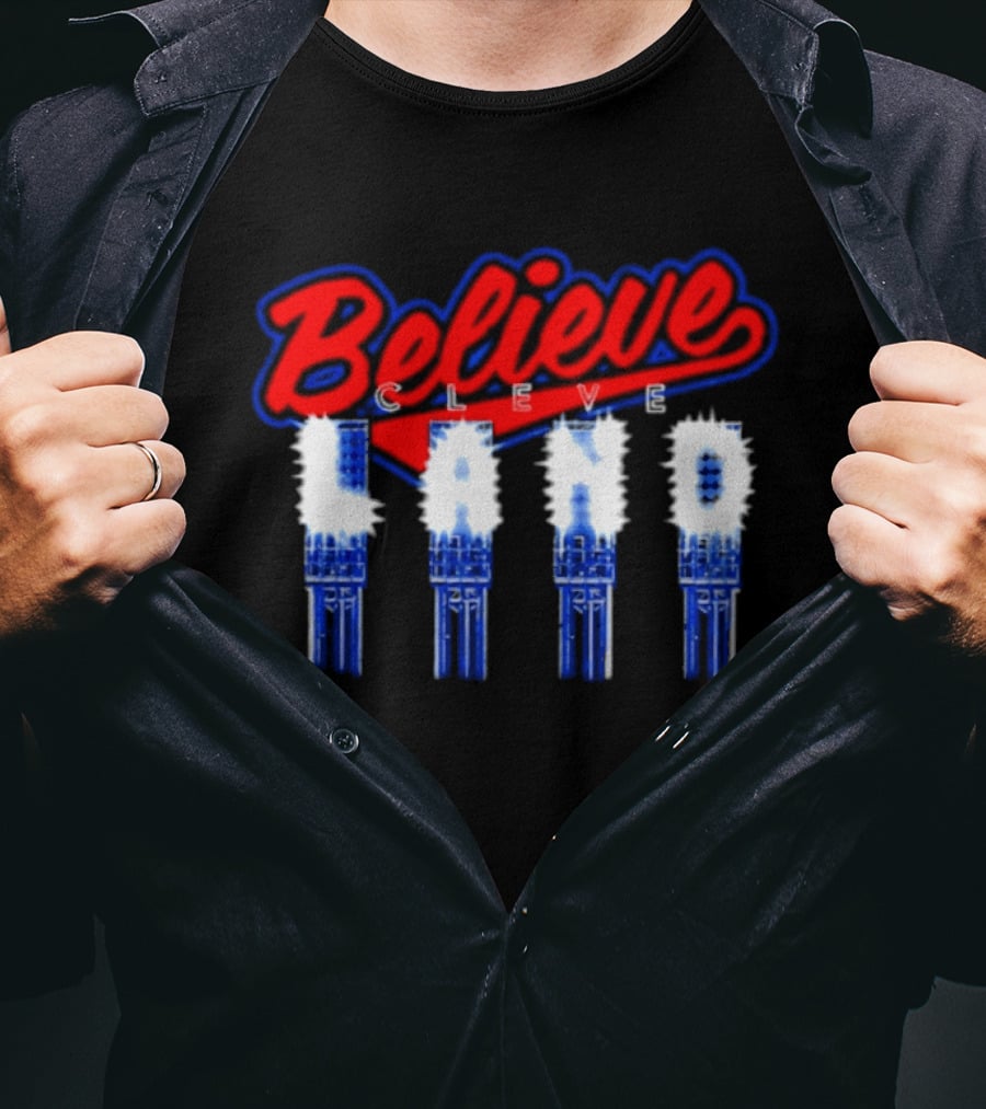 Believe Cleve Land Stadium Lights Cleveland T-Shirt