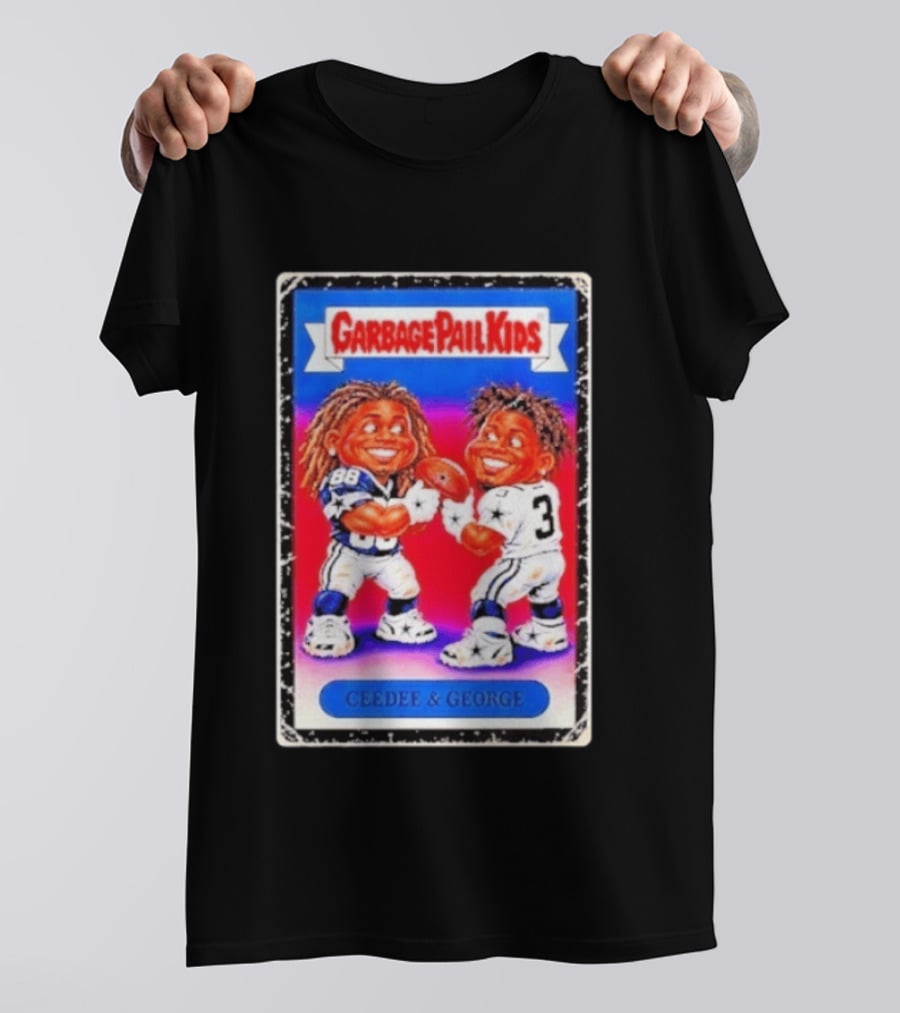 Garbage Pail Kids CeeDee George Cowboys Steelers Football Card Characters T-Shirt
