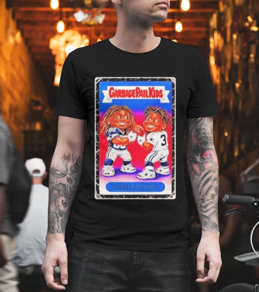 Garbage Pail Kids CeeDee George Cowboys Steelers Football Card Characters T-Shirt