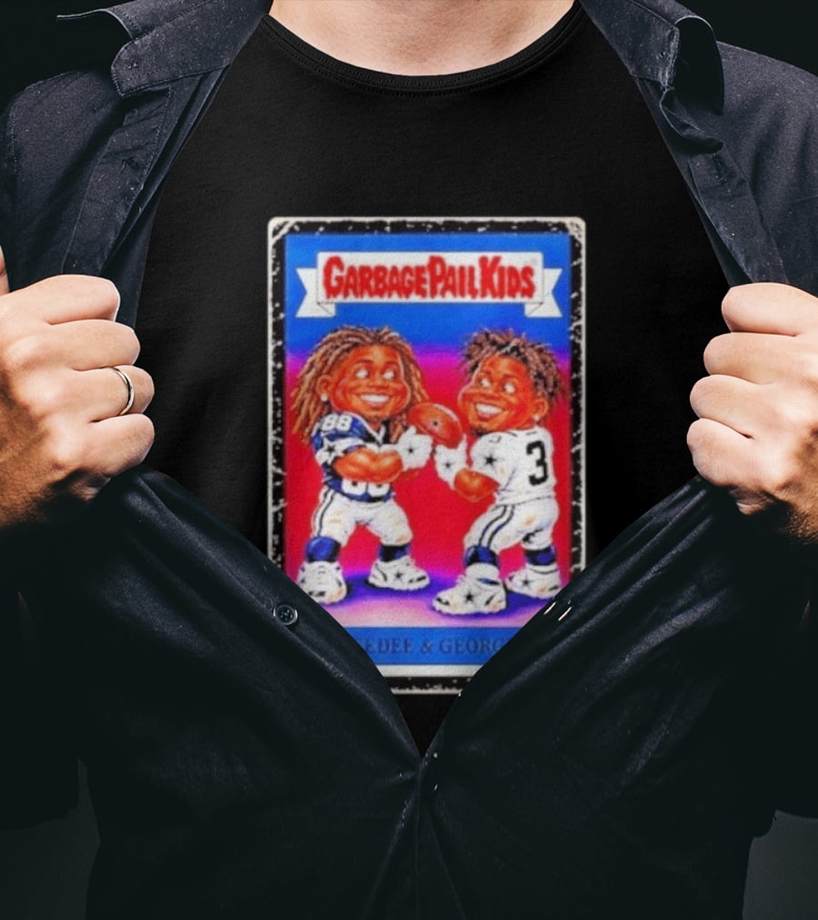 Garbage Pail Kids CeeDee George Cowboys Steelers Football Card Characters T-Shirt
