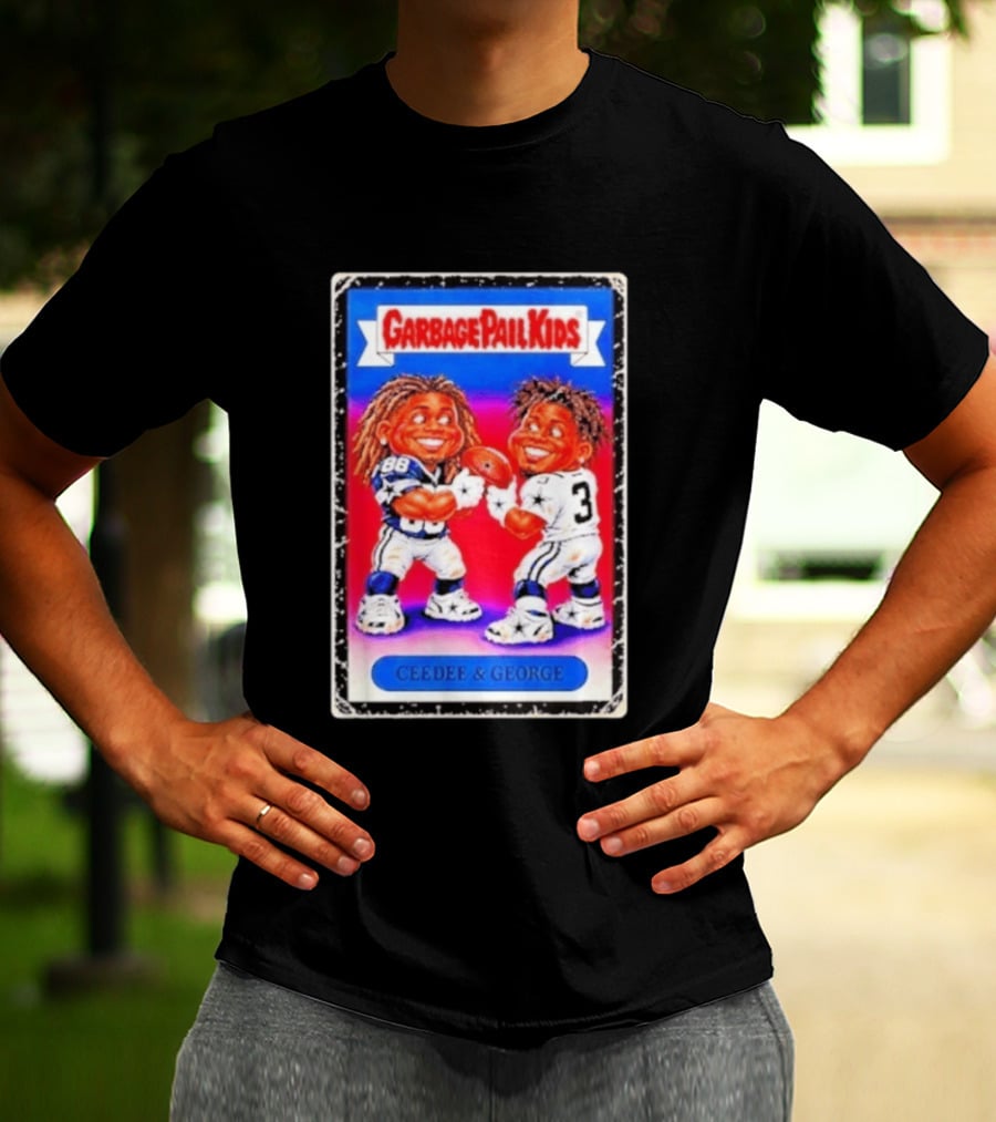Garbage Pail Kids CeeDee George Cowboys Steelers Football Card Characters T-Shirt