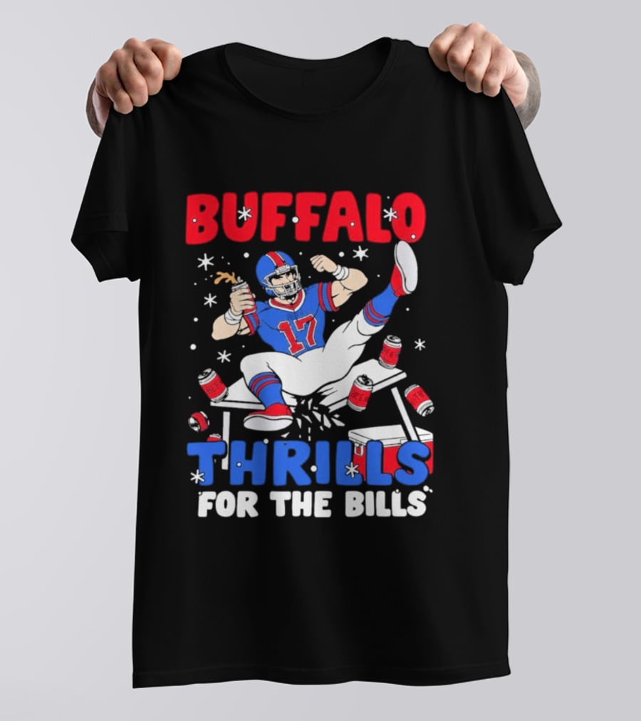 Buffalo Thrills For The Bills Celebration 17 Football T-Shirt