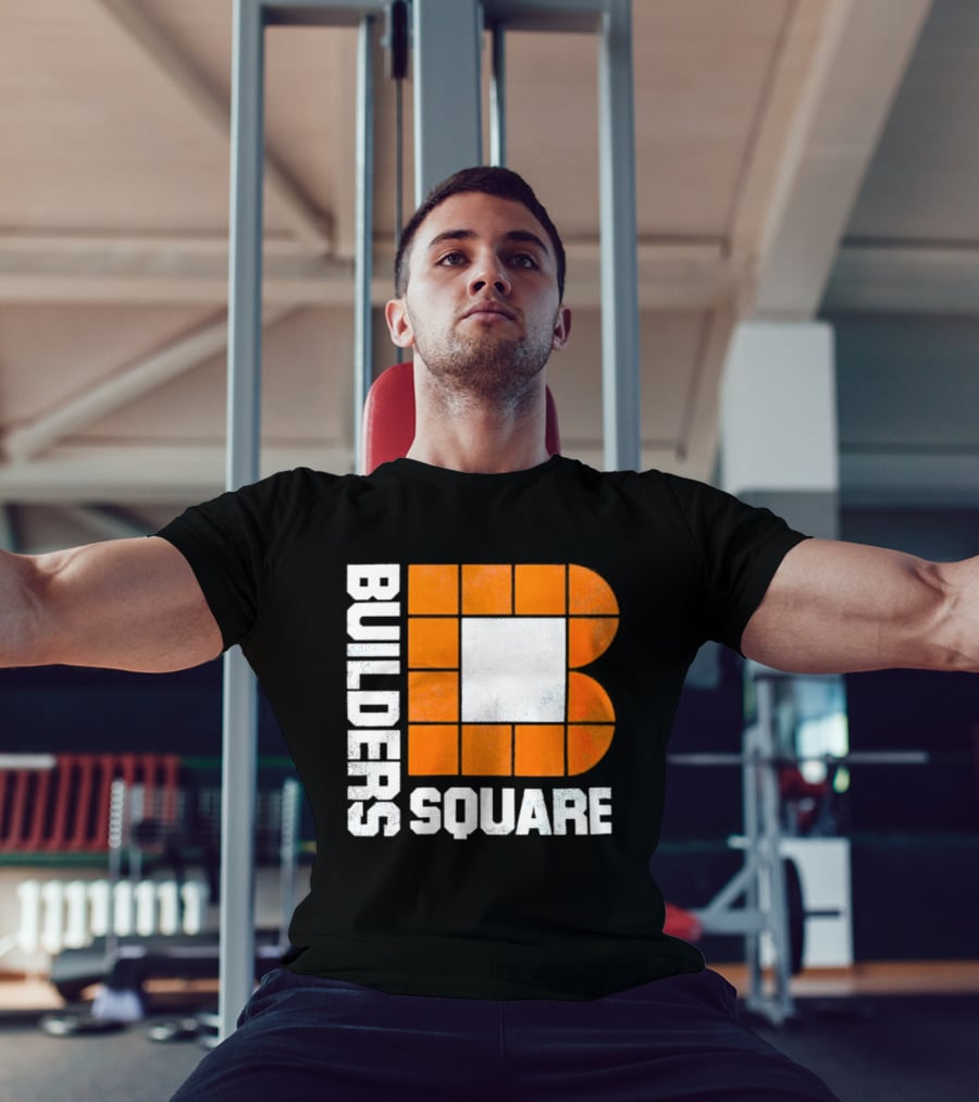 Builders Square Vintage Hardware Store Iconic Retro Logo Block T-Shirt