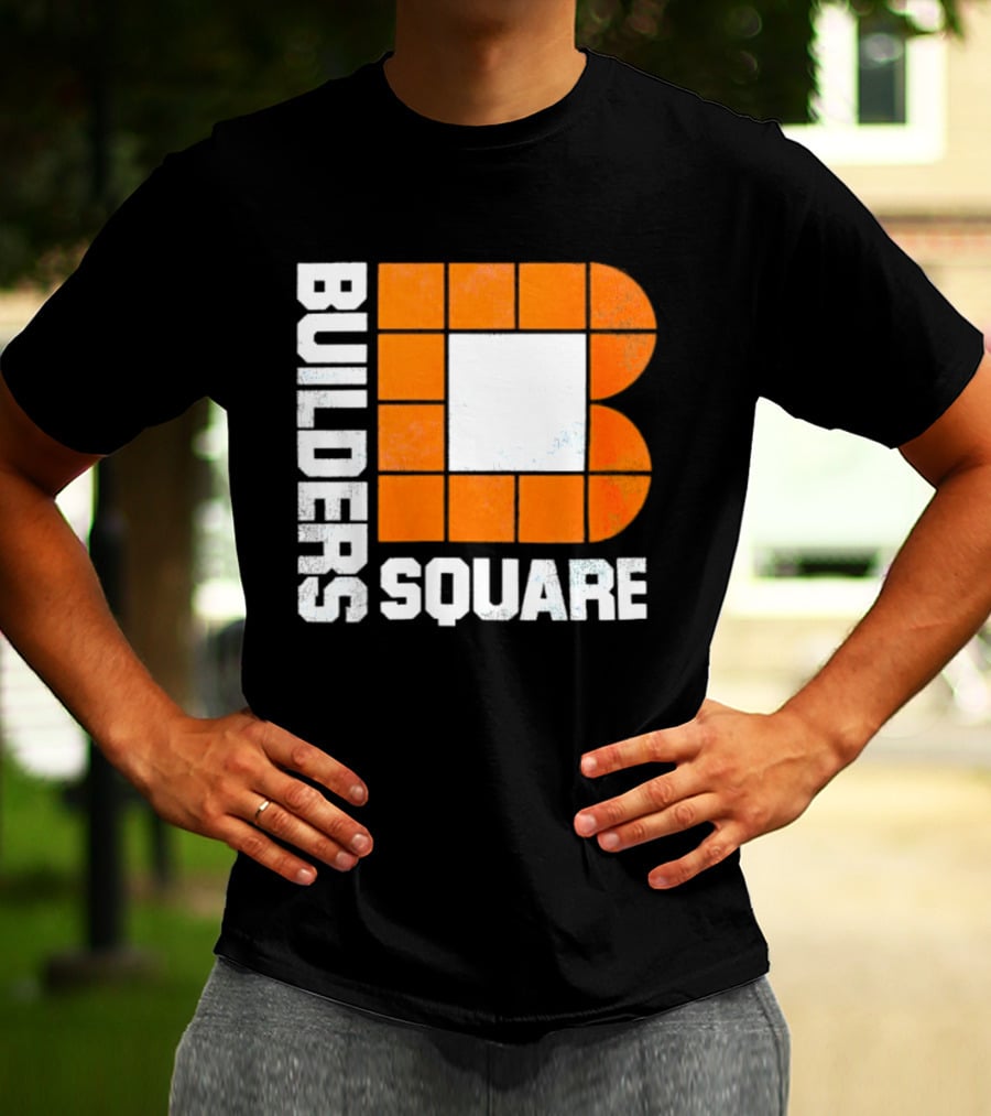 Builders Square Vintage Hardware Store Iconic Retro Logo Block T-Shirt