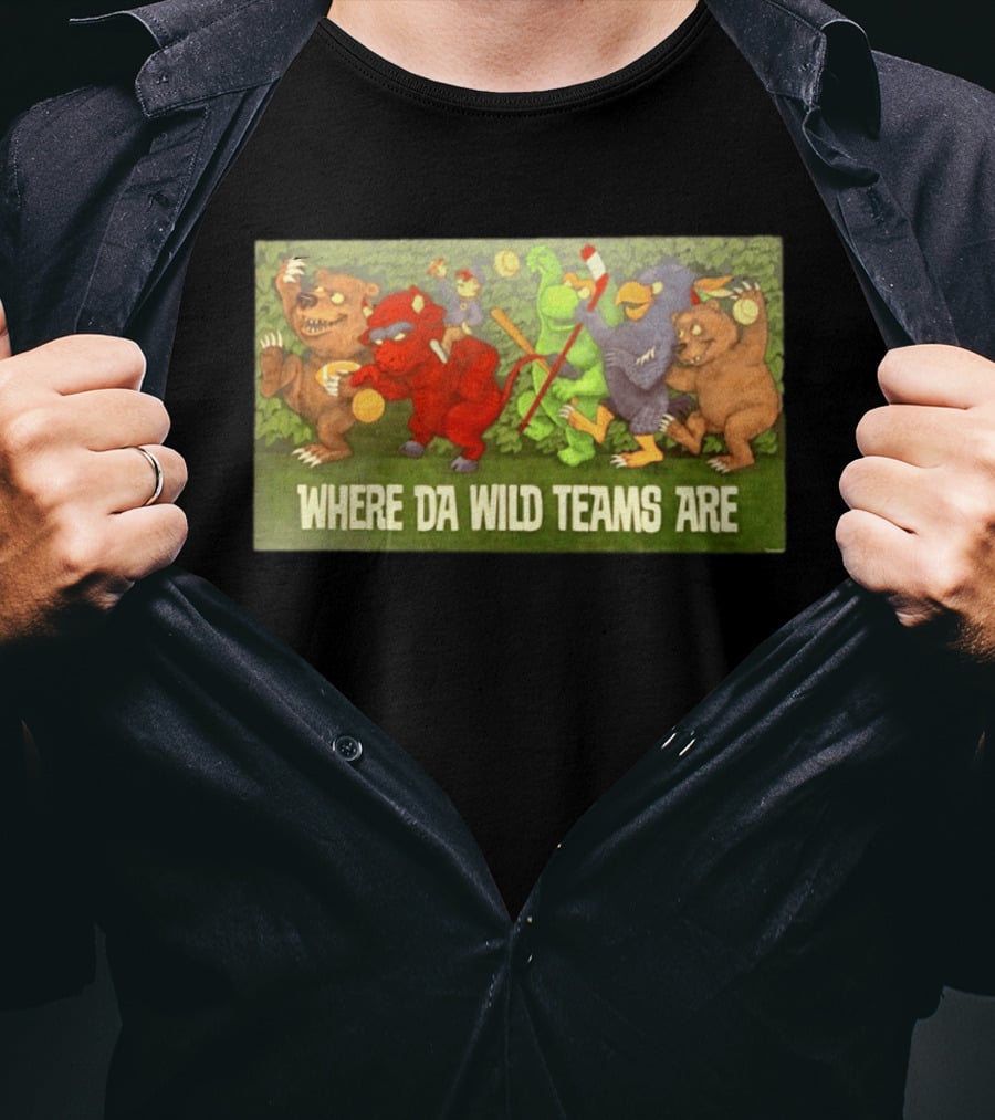 Where Da Wild Teams Are Cincinnati Reds Honore Milwaukee Mashup T-Shirt