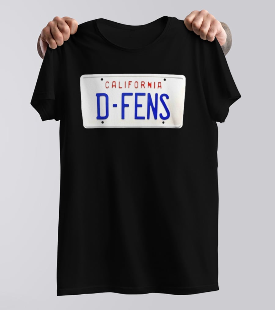California D Fens License Plate Falling Down Movie Reference T-Shirt
