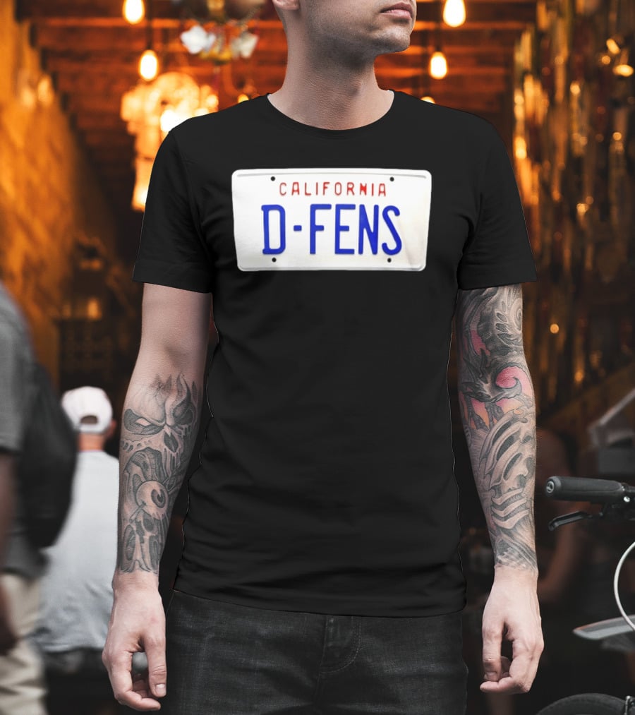 California D Fens License Plate Falling Down Movie Reference T-Shirt