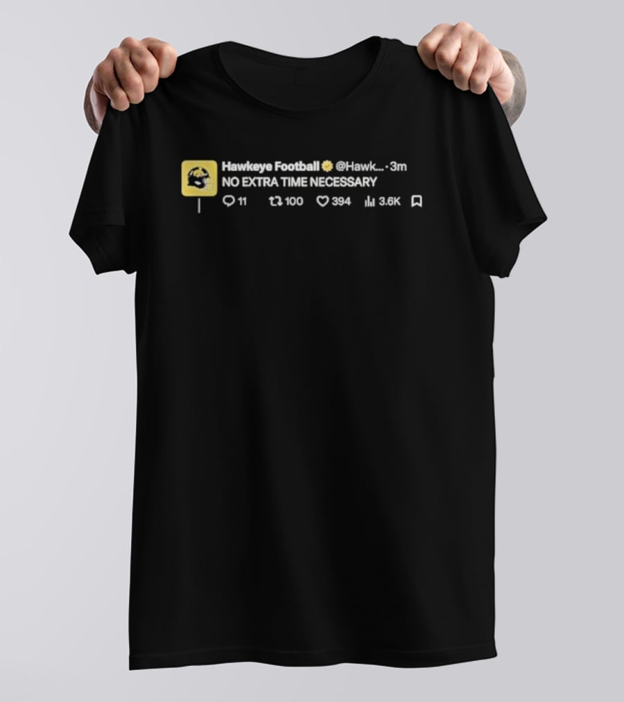 Iowa Hawkeyes No Extra Time Necessary Football NCAA 2026 T-Shirt