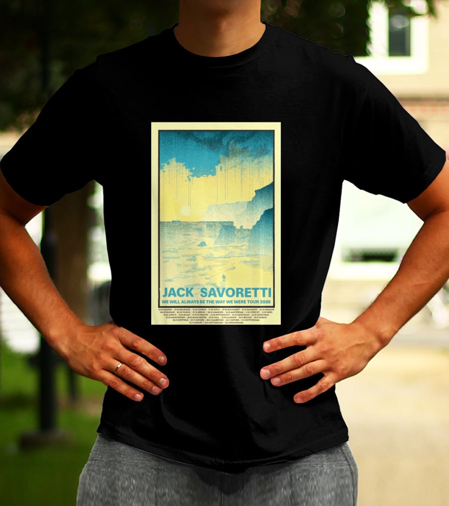Jack Savoretti We Will Always Be The Way We Were Tour 2026 Bucharest Vintage Style Ocean Scene T-Shirt