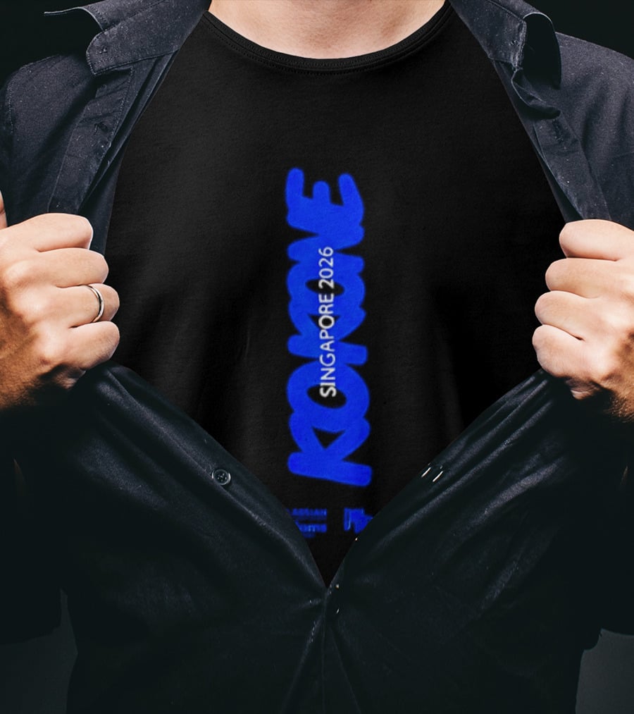 Kokone Singapore 2026 Atlassian Williams Blue Vertical T-Shirt