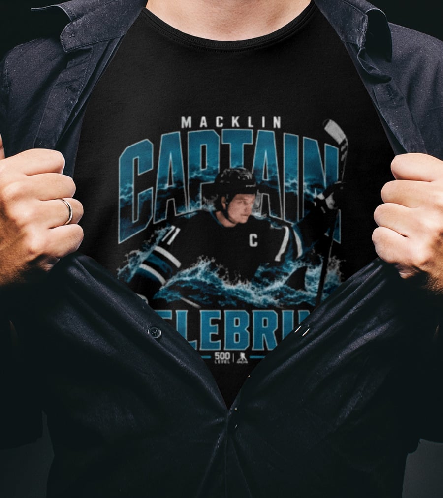 Macklin Celebrini Captain Hockey San Jose T-Shirt