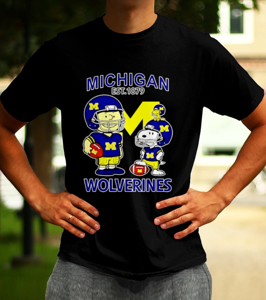 Michigan Wolverines 2026 Season Peanuts Characters Football Est. 1879 T-Shirt