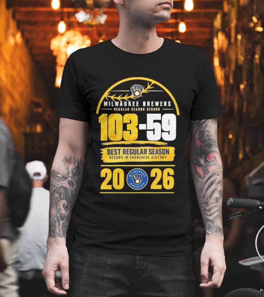 Milwaukee Brewers Record Season 103 59 Best Regular Season 2026 T-Shirt