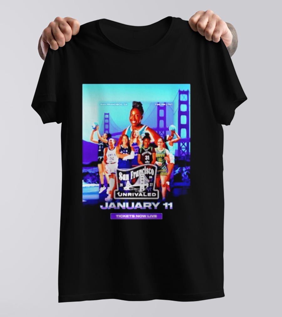 San Francisco Unrivaled January 11 Basketball Event Tickets Now Live T-Shirt