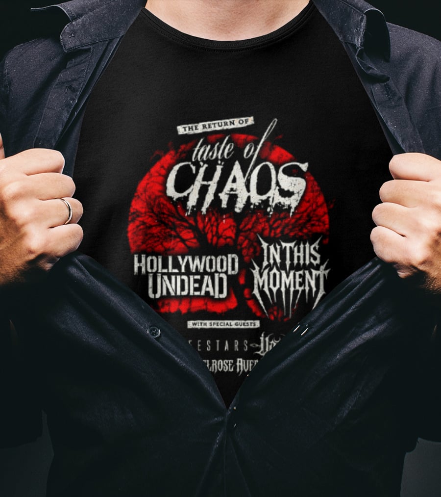 Taste Of Chaos 2026 Tour Featuring Hollywood Undead In This Moment We Came As Romans T-Shirt