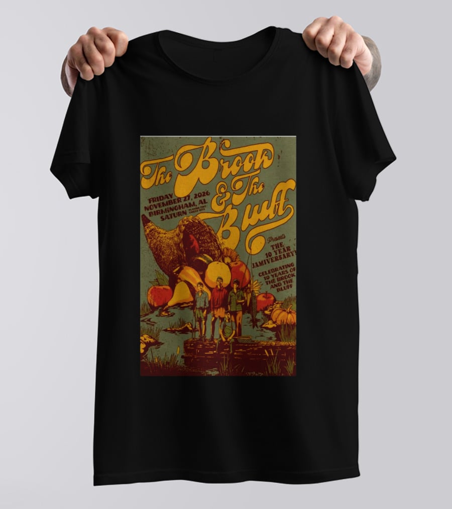 The Brook The Bluff Birmingham AL November 27 2026 Saturn 10 Year Jamiversary Celebrating 10 Years T-Shirt
