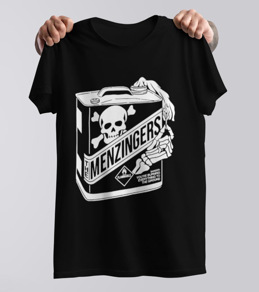 Menzingers Danger Skull Warning You Are Burning Everything To The Ground T-Shirt