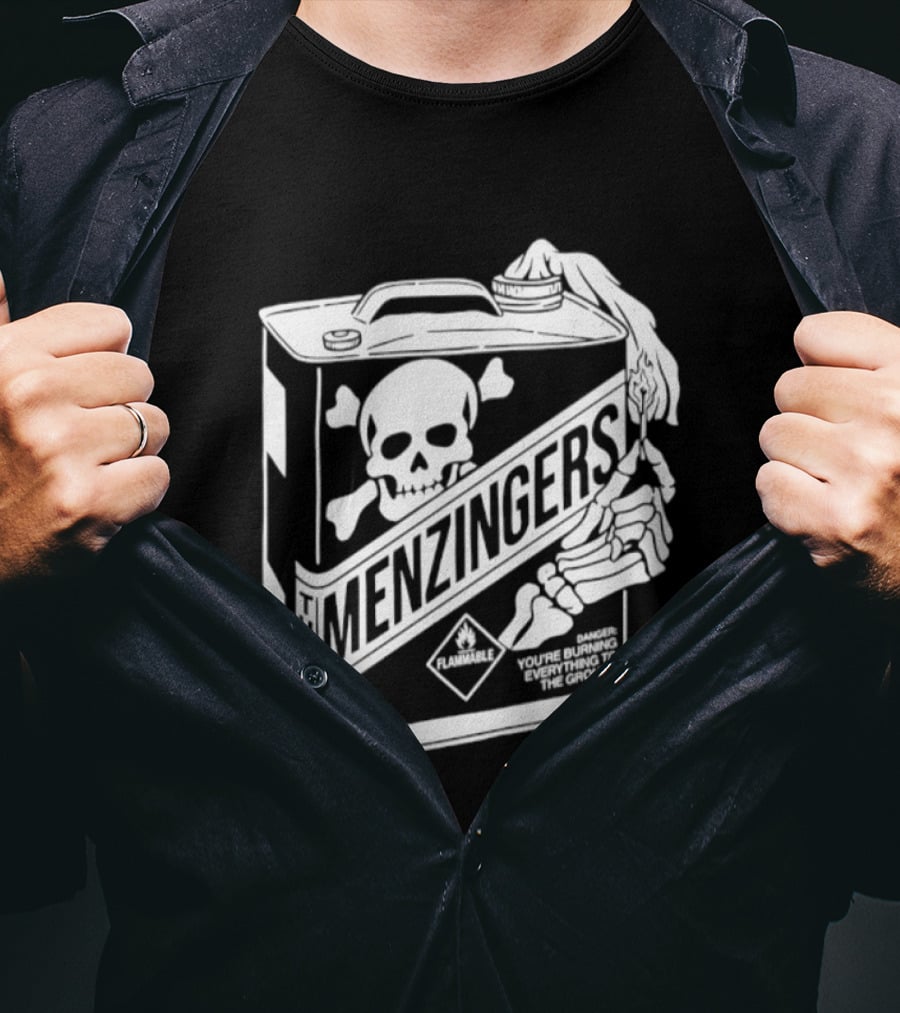 Menzingers Danger Skull Warning You Are Burning Everything To The Ground T-Shirt