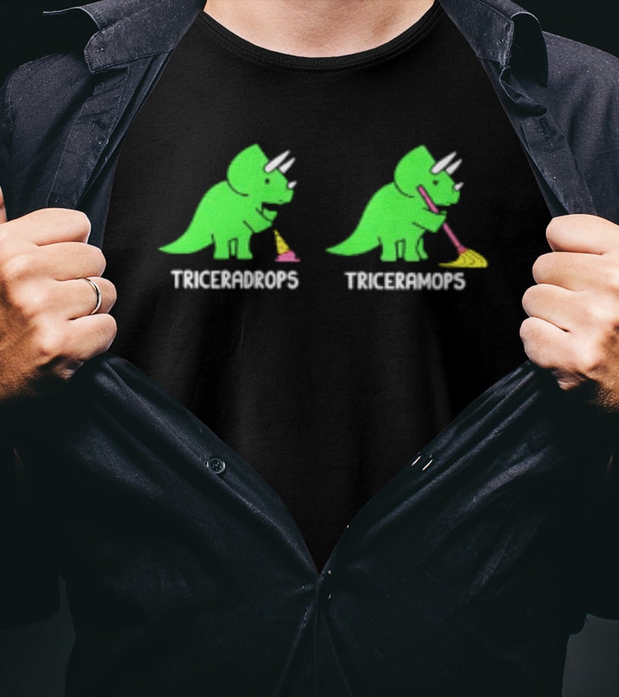 Triceradrops And Triceramops Dinosaur Ice Cream Fun T-Shirt