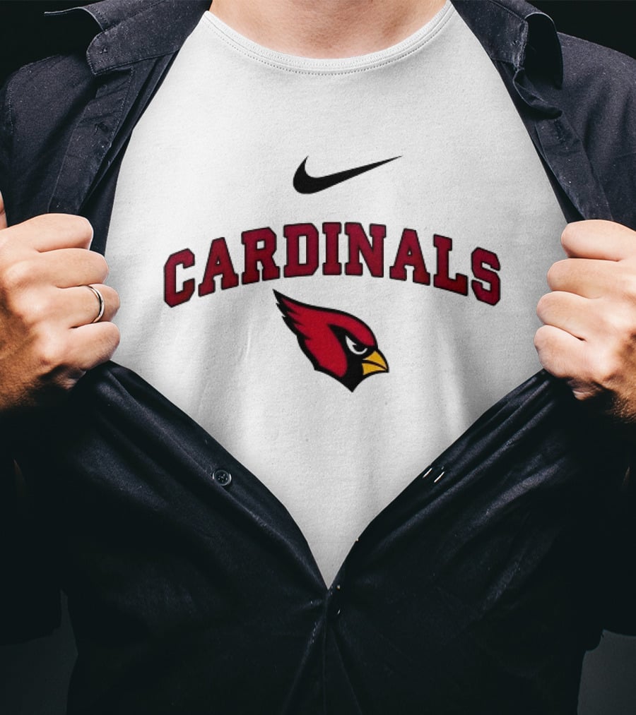 Arizona Cardinals Nike Logo Cardinals Red Bird T-Shirt