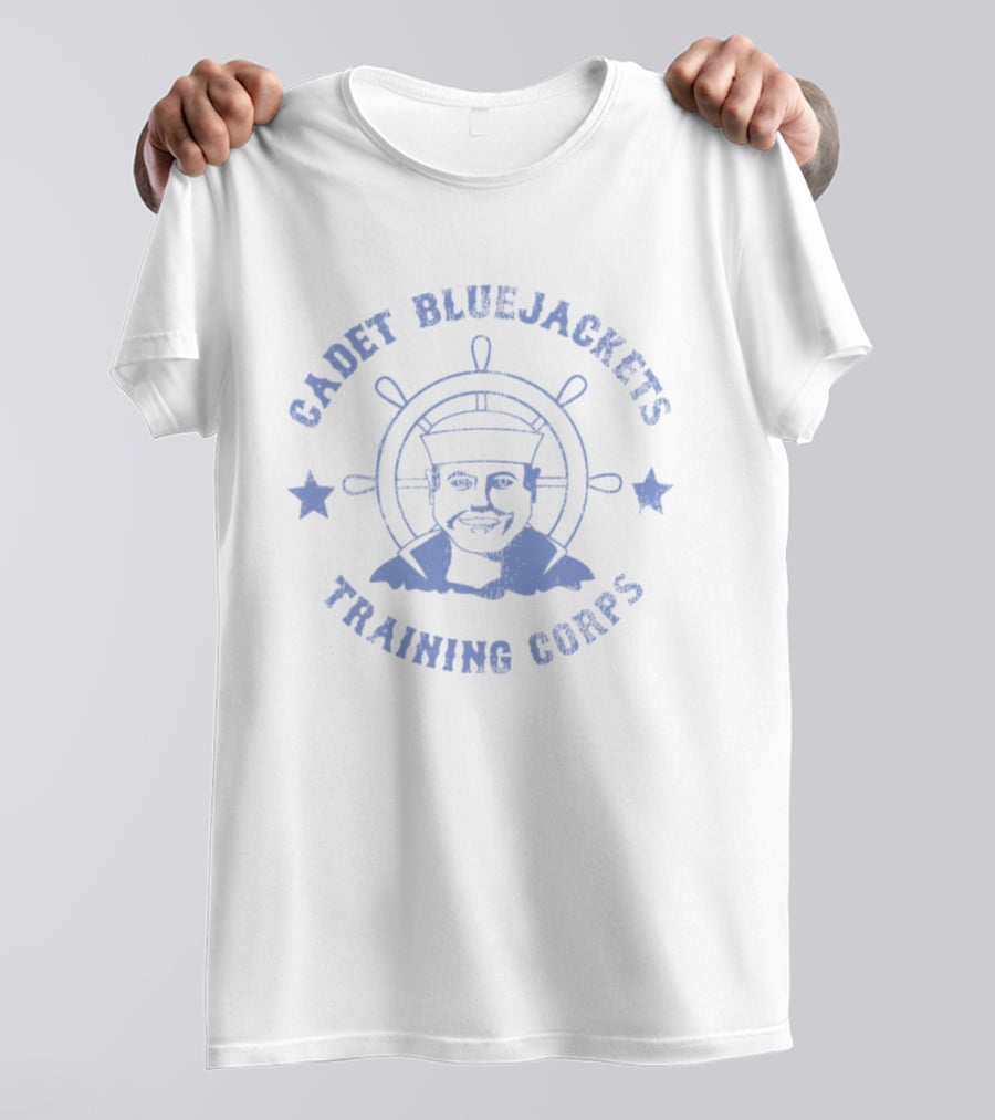 Cadet Blue Jackets Training Corps Nautical Wheel Navy Stars T-Shirt